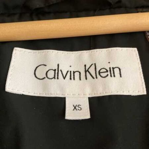 Calvin Klein Quilted Hooded Rain Jacket, Detachable Hood, XS Black - Picture 4 of 4
